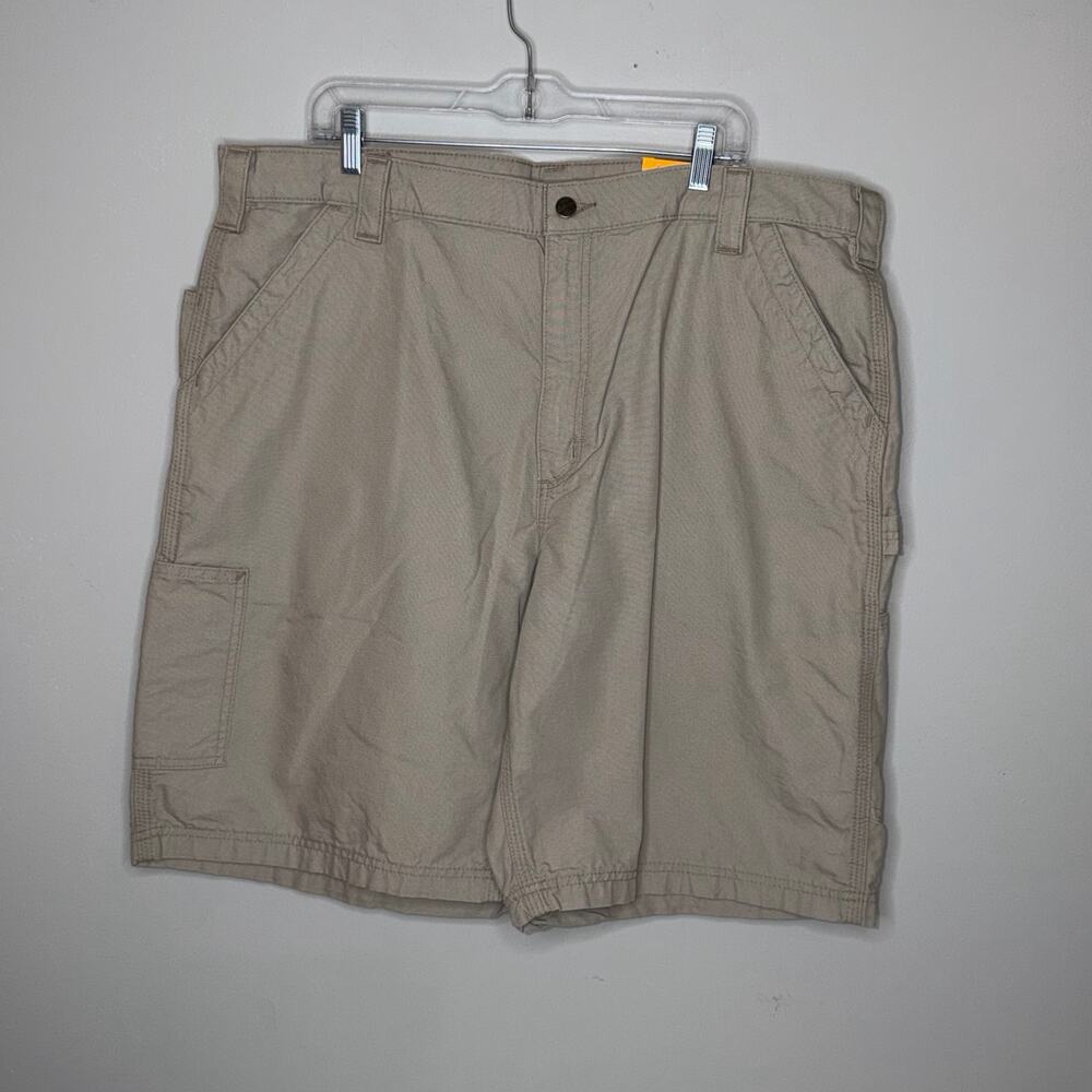 Carhartt Men’s Size 42x10 Tan Loose Fit Canvas Utility Work Short New with Tags